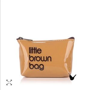 Bloomingdales brown cosmetic bag